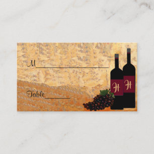 Tarjeta De Mesa Botellas de vino de cosecha de vintage Colocar tar