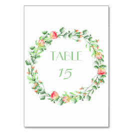 Tarjeta De Mesa Bouquet Jardín Rosa