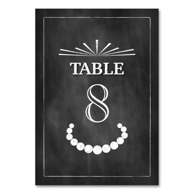 Tarjeta De Mesa Bowties and Pearls Boda (Anverso)