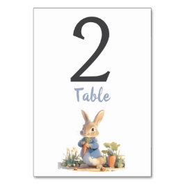 Tarjeta De Mesa Boy Peter The Rabbit Classic Blue Baby Shower