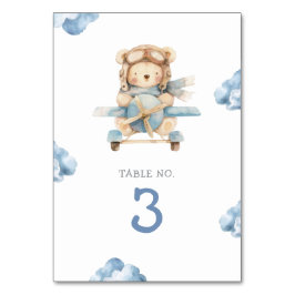 Tarjeta De Mesa Boy Teddy Bear Baby Shower