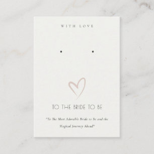 TARJETA DE MESA BRIDE DE CORAZÓN BLANCO PARA SER VISTA DE GANANCIA