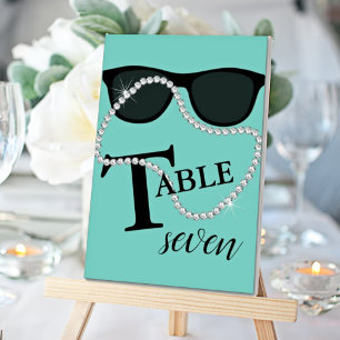 Tarjeta De Mesa BRIDE Glam celebra la ducha de diamantes Tiara Fie