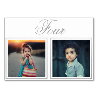 Tarjeta De Mesa Bride Groom Age Elegent Classy Silver Table Number