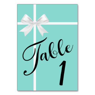 Tarjeta De Mesa BRIDE Verde azulado Blue Tiara Shower Fiesta centr
