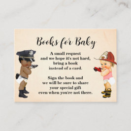 Tarjeta De Mesa Bring a Book Little Recruit Baby Shower Card