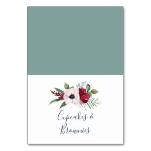 Tarjeta De Mesa Brisa Tropical Buffet Etiquetas de alimentos