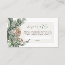 BRYN Cute Jungle Safari Baby Shower Diaper Raffle