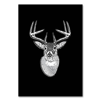Tarjeta De Mesa Buck on Black design White Tail Deer