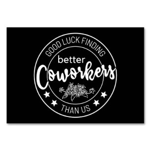 Tarjeta De Mesa buena suerte encontrando mejores compañeros de tra