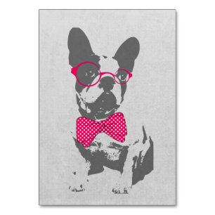 Tarjeta De Mesa Bulldog francés de animal de moda y divertido