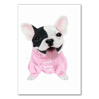 Tarjeta De Mesa Bulldog francés lindo atascado | Sólo me quiero