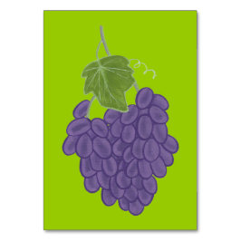 Tarjeta De Mesa Bunch Purple Grapes Leading Flashcards para adulto