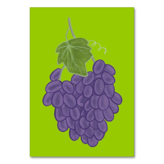 Tarjeta De Mesa Bunch Purple Grapes Leading Flashcards para adulto (Anverso)