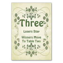 Tarjeta de mesa Bunco Art Nouveau #3