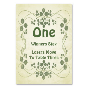 Tarjeta de mesa Bunco de estilo Art Nouveau #1