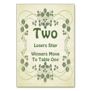 Tarjeta de mesa Bunco de estilo Art Nouveau #2