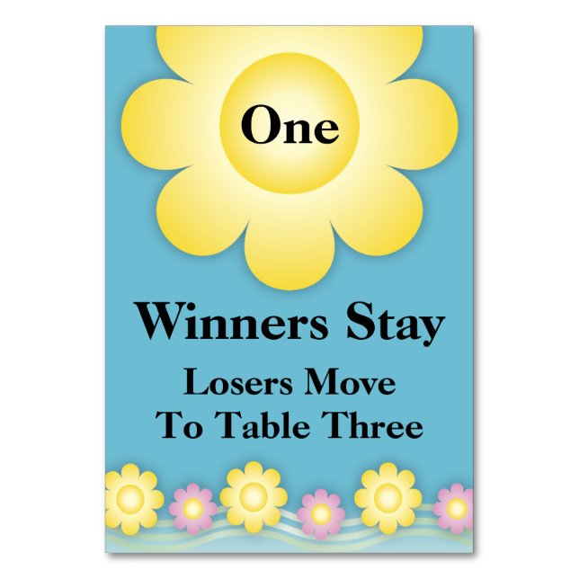 Tarjeta de mesa Bunco de las flores de primavera # (Anverso)