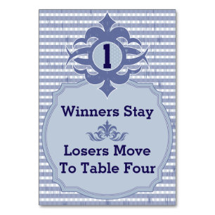 Tarjeta de mesa Bunco - Púrpura #1