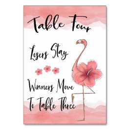 Tarjeta de mesa Bunco rosa Flamingo #4