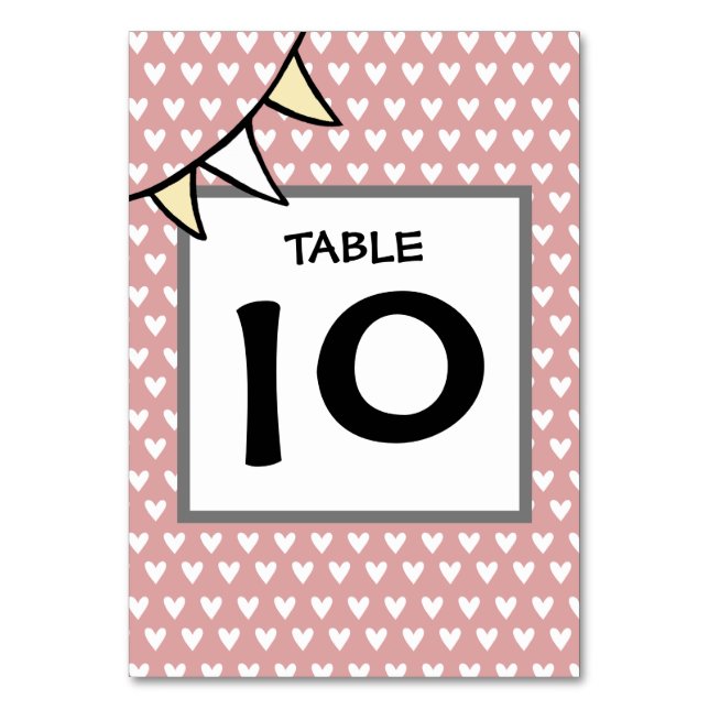 Tarjeta De Mesa Bunting de tractores de casamiento en el país pers (Anverso)