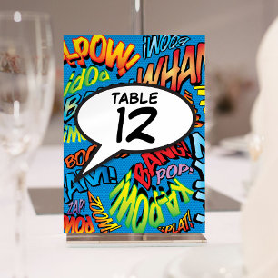 Tarjeta De Mesa Burbuja de diálogo divertida número de tabla de li