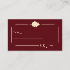Tarjeta De Mesa Burgundy Autumn Wedding