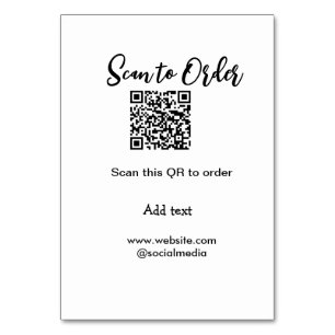 Tarjeta De Mesa Buscar para solicitar el análisis código QR agrega