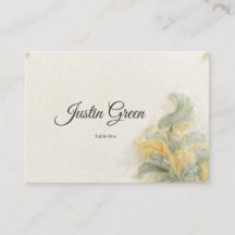 Butter Yellow Sage Garden Place Card