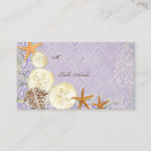 Tarjeta De Mesa Cabaña floral junto al Boda de la playa de las con
