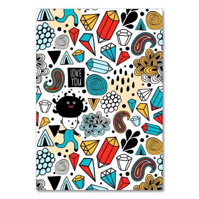 Tarjeta De Mesa Cabeza loca (Anverso)