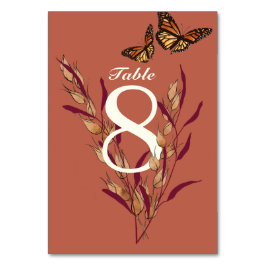 Tarjeta De Mesa Caída de la mariposa monarca Botánica