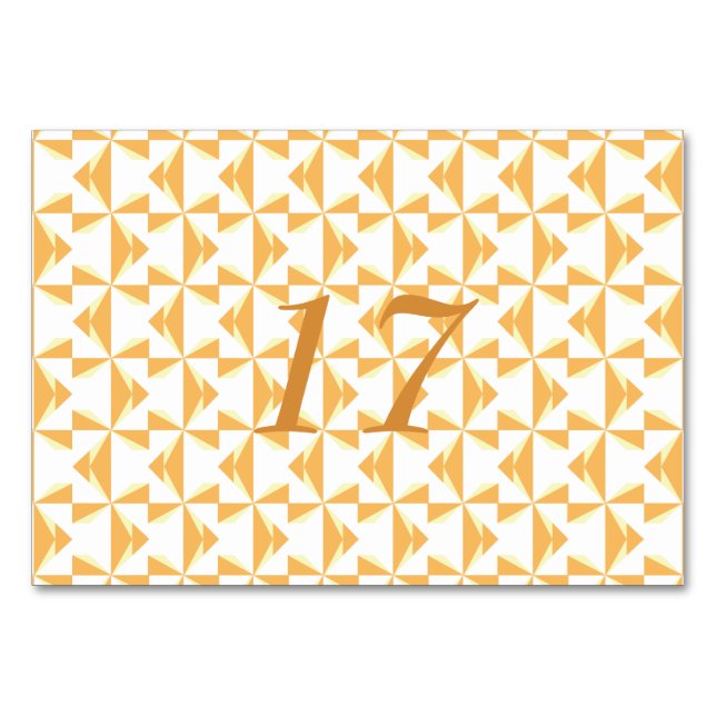 Tarjeta De Mesa Calabazas (Anverso)