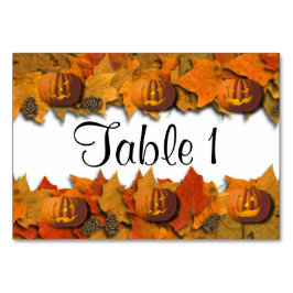 Tarjeta De Mesa Calabazas de Halloween