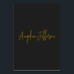 Tarjeta De Mesa Caligrafía de nombre profesional elegante color do<br><div class="desc">Este producto fue muy bueno y me encanta lo fácil que es personalizar el diseño. El diseño era muy simple,  así que estoy muy satisfecho cuando lo creo.</div>