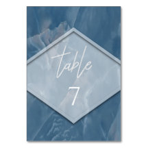 Caligrafía geométrica romántica de mármol azul mar