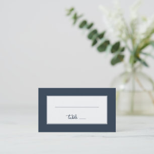 Tarjeta De Mesa Caligrafía Naval Sofisticada