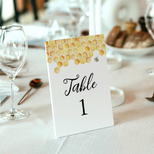 Tarjeta De Mesa CALLA Tabla de Abejas número 3.5 x 5