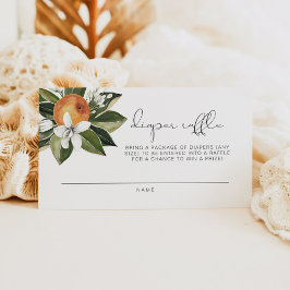 Tarjeta De Mesa CALLIOPE Pequeña Cutie Clementine Diaper Raffle