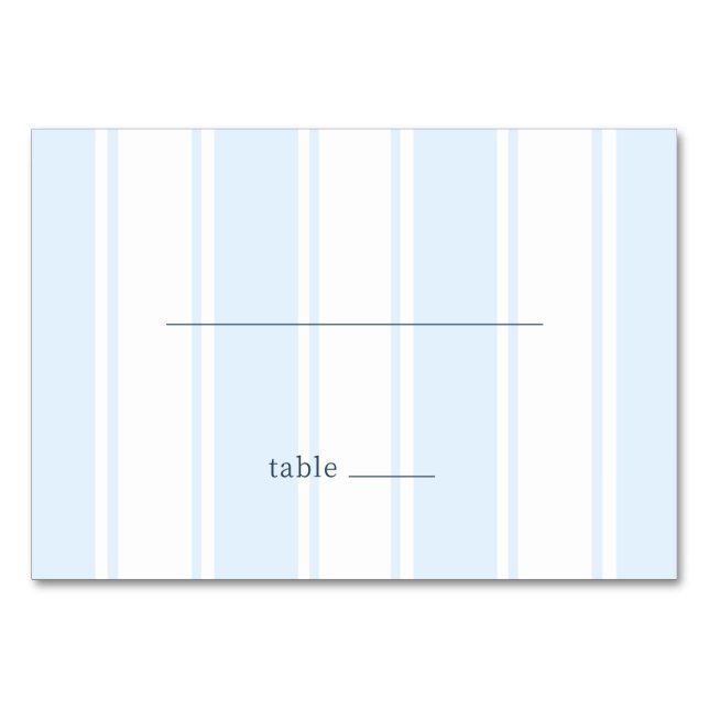 Tarjeta De Mesa Calm Blue Stripes (Anverso)
