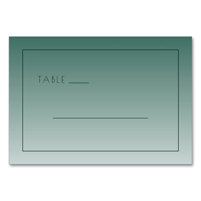 Tarjeta De Mesa Calm Teal Minimalist Table Sign (Anverso)