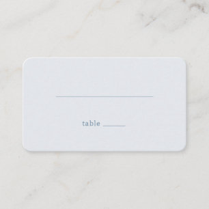 Tarjeta De Mesa Calma Línea Minimalista Azul