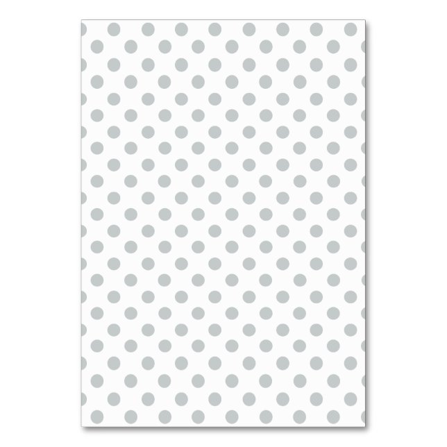 Tarjeta De Mesa Cambiar puntos de polka gris Cualquier Personaliza (Anverso)
