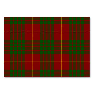 Tarjeta De Mesa Cameron tartan green