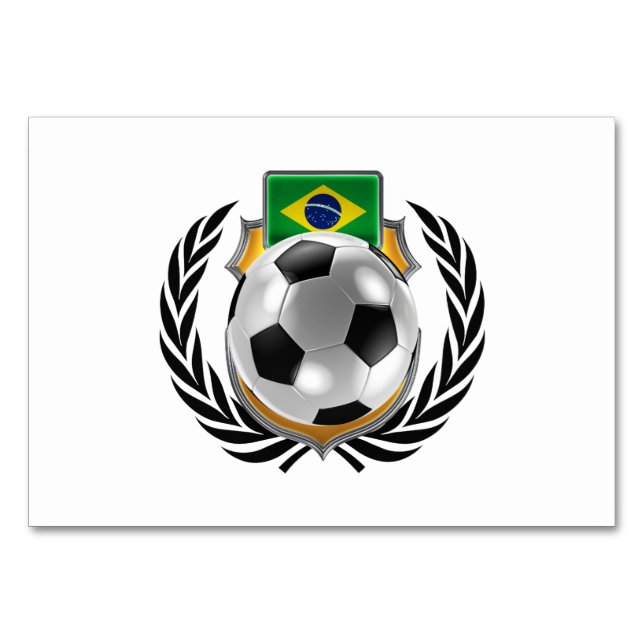 Tarjeta De Mesa Campeón de fútbol de Brasil (Anverso)
