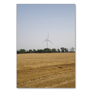 Tarjeta De Mesa Campo de grano en el parque eólico
