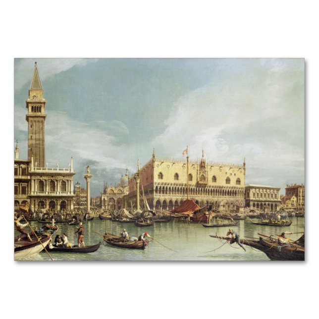 Tarjeta De Mesa Canaletto - El Molo, Venecia (Anverso)