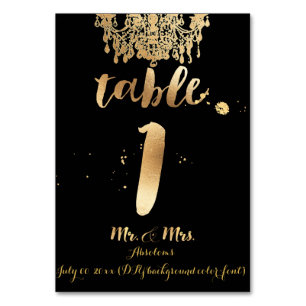 Tarjeta De Mesa Candelero de PixDezines/Faux Gold/tabla 1