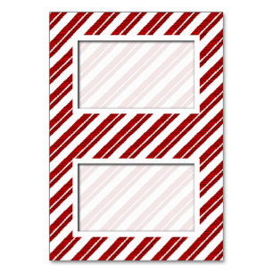 Tarjeta De Mesa Candy Cane Stripe Tented Holiday Name Place Cards