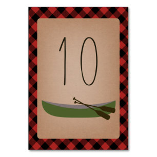 Tarjeta De Mesa Canoa de lumberjack + flechas